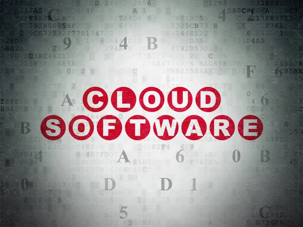 Cloud computing concept: Cloud Software on Digital Paper background — Stock Photo, Image