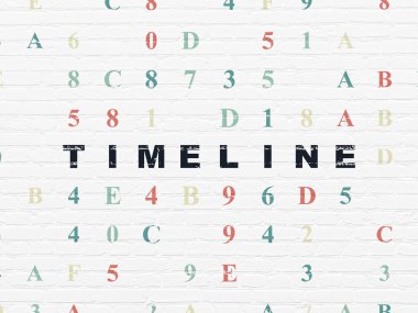 Zaman çizelgesi kavramı: zaman çizelgesi üzerinde duvar arka plan