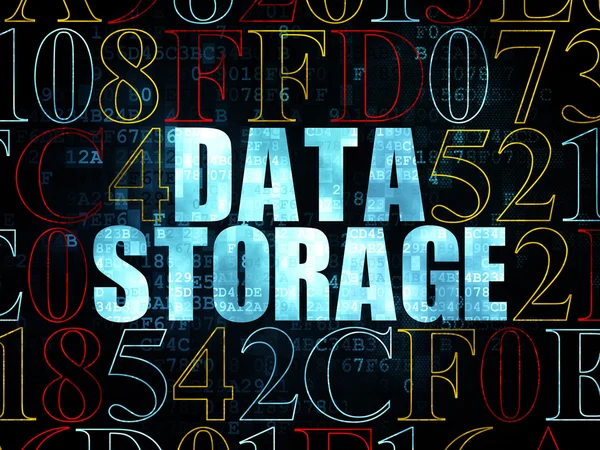 Informationskonzept: Datenspeicherung auf digitalem Hintergrund — Stockfoto