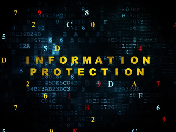 Säkerhetskoncept: informationsskydd på Digital bakgrund — Stockfoto