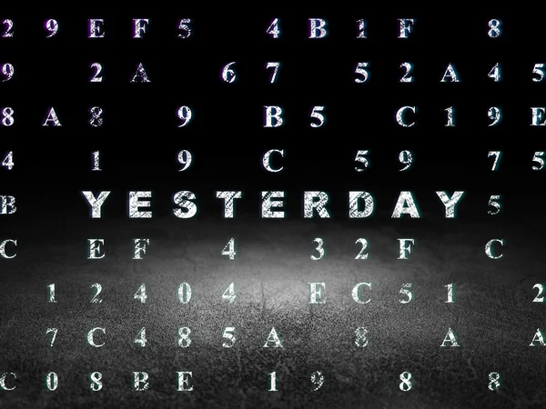 タイムラインの概念: グランジ暗い部屋で昨日 — ストック写真