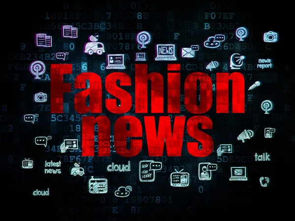 Conceito de notícias: Fashion News em fundo digital — Fotografia de Stock