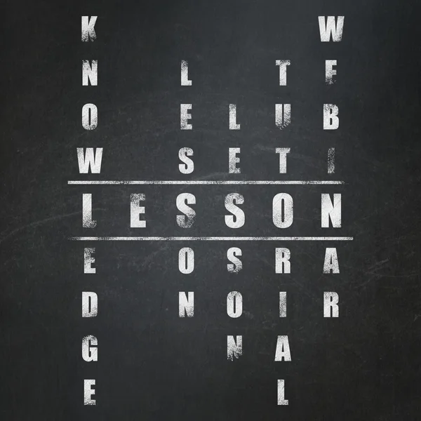 Eğitim kavramı: ders kelime bulmaca çözme — Stok fotoğraf