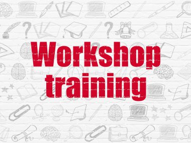 Eğitim kavramı: duvar arka plan atölye Eğitim