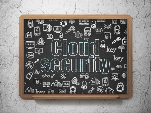 Conceito de privacidade: Cloud Security on School Board background — Fotografia de Stock