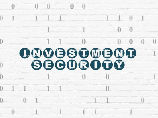 Privacy concept: Investment Security on wall background — Stock Photo, Image