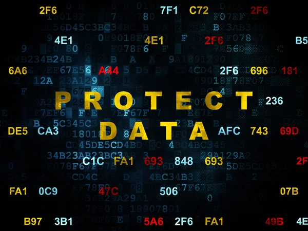 Sicherheitskonzept: Daten vor digitalem Hintergrund schützen — Stockfoto