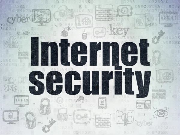 Concepto de privacidad: Seguridad en Internet sobre fondo de papel digital —  Fotos de Stock