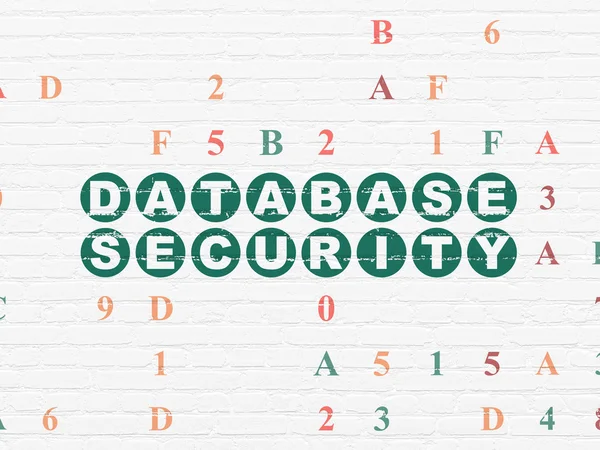 Safety concept: Database Security on wall background — Stock Photo, Image