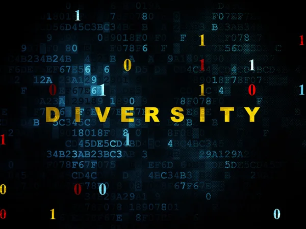 Concetto di business: diversità su sfondo digitale — Foto Stock