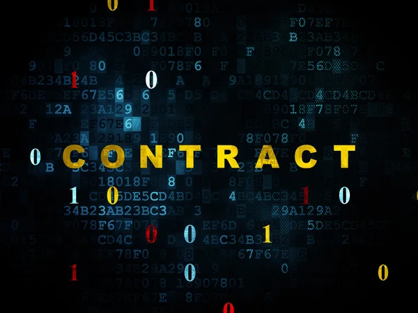 Finance concept: Contract on Digital background — Stock Photo, Image
