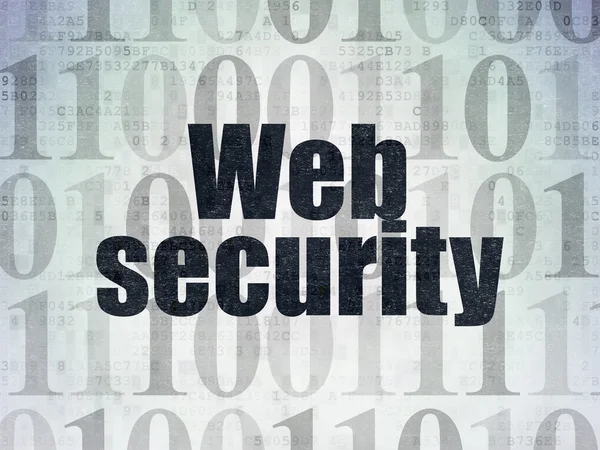 Concepto de diseño web: Seguridad web sobre fondo de papel digital — Foto de Stock