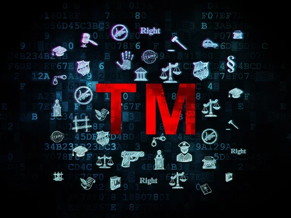 Law concept: Trademark on Digital background — Stock Photo, Image