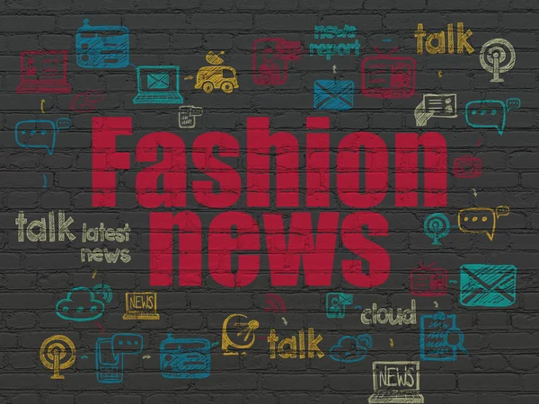 News concept: Fashion News sullo sfondo della parete — Foto Stock