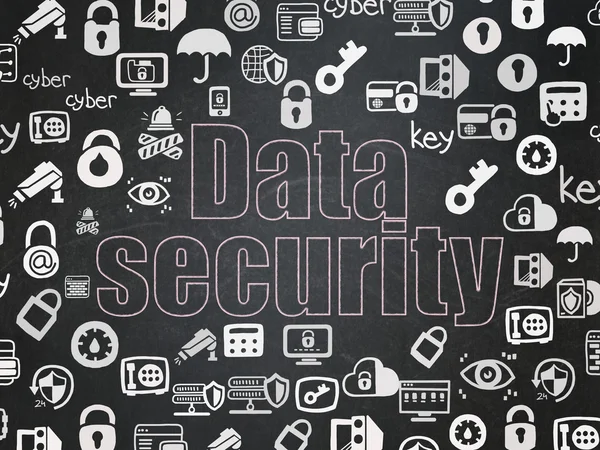 Privacy concept: Data Security on School Board background