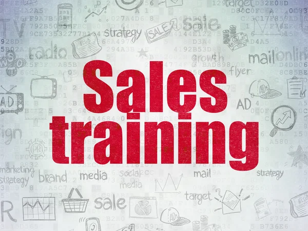 Marketing concept: Sales Training on Digital Paper background — Stock fotografie