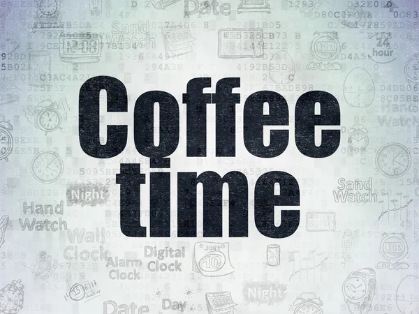 Tid koncept: kaffe tid på digitala papper bakgrund — Stockfoto