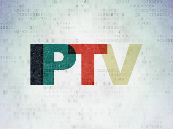 Concepto de desarrollo web: IPTV sobre fondo de papel digital —  Fotos de Stock