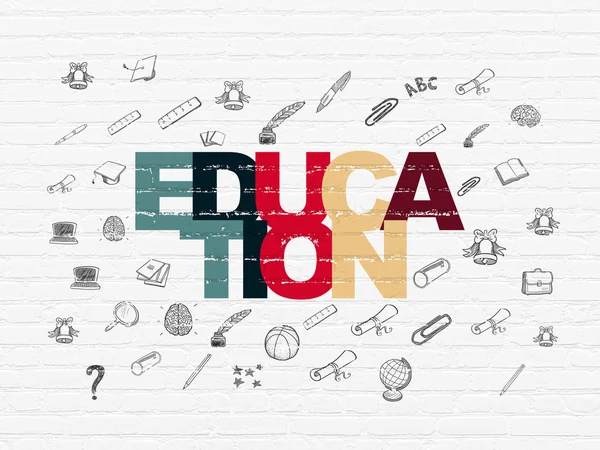 Concept d'étude : Éducation sur fond de mur — Photo