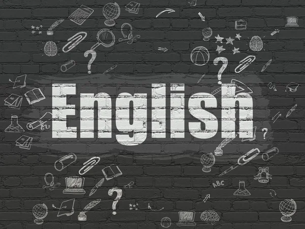 Education concept: English on wall background — Stock Photo, Image