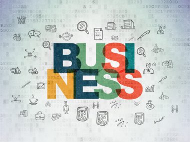 Ekonomi kavramı: dijital kağıt arka plan üzerinde iş