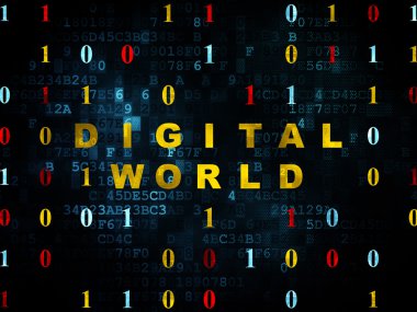 Bilgi kavramı: dijital arka plan dijital dünya