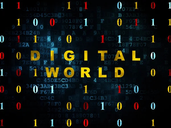 Information concept: Digital World on Digital background — Stock Photo, Image