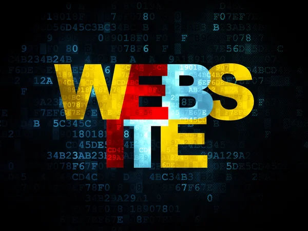 Web development concept: Website on Digital background — Stockfoto
