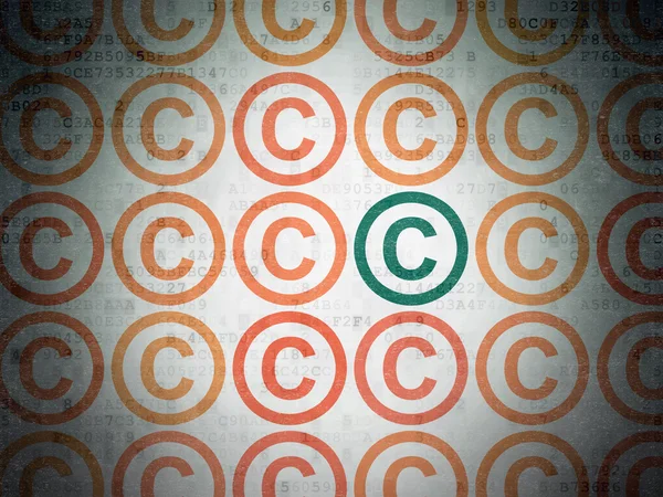 Law concept: copyright icon on Digital Paper background — Stock Photo, Image