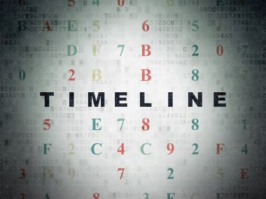 Time concept: Timeline on Digital Paper background