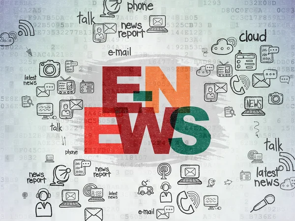 News concept: E-news on Digital Paper background — Stockfoto