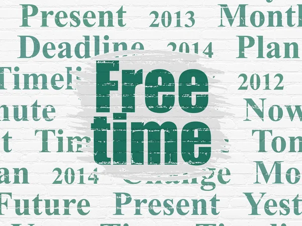 Tid koncept: fri tid på vägg bakgrund — Stockfoto