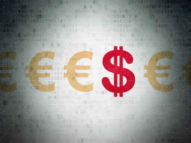 Money concept: dollar icon on Digital Paper background