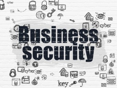 Gizlilik kavramı: duvar arka plan iş güvenliği