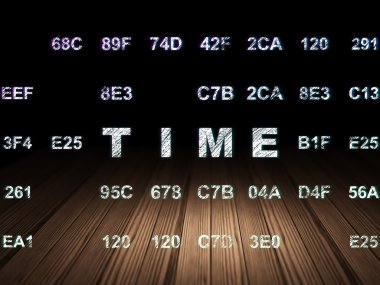 Zaman kavramı: grunge karanlık odada zaman