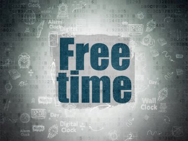 Time concept: Free Time on Digital Paper background
