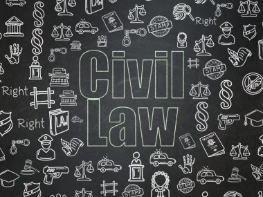 Law concept: Civil Law on School Board background