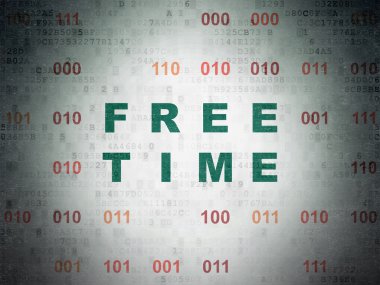 Time concept: Free Time on Digital Paper background