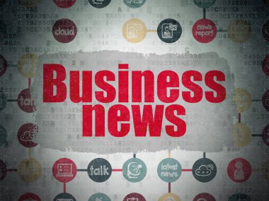 News concept: Business News on Digital Paper background