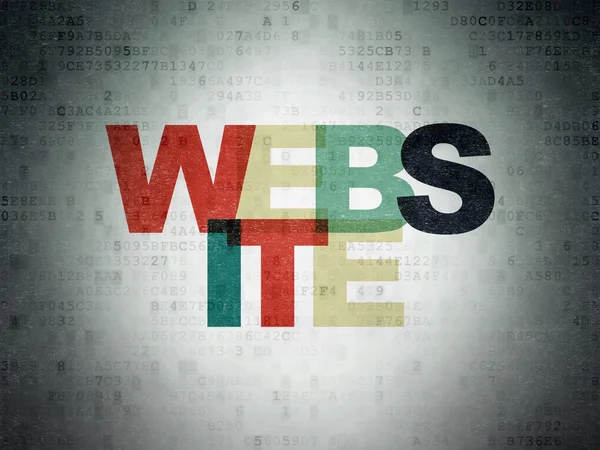 Conceito de desenvolvimento Web: Website on Digital Paper background — Fotografia de Stock