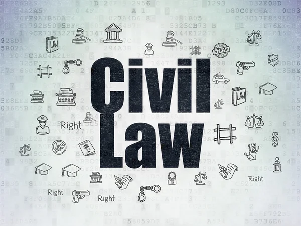 Law concept: Civil Law on Digital Paper background — 스톡 사진