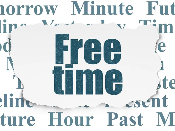 Timeline concept: Free Time on Torn Paper background — Stock Photo, Image