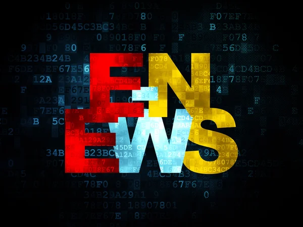 Hírek koncepció: E-news a digitális háttér — Stock Fotó