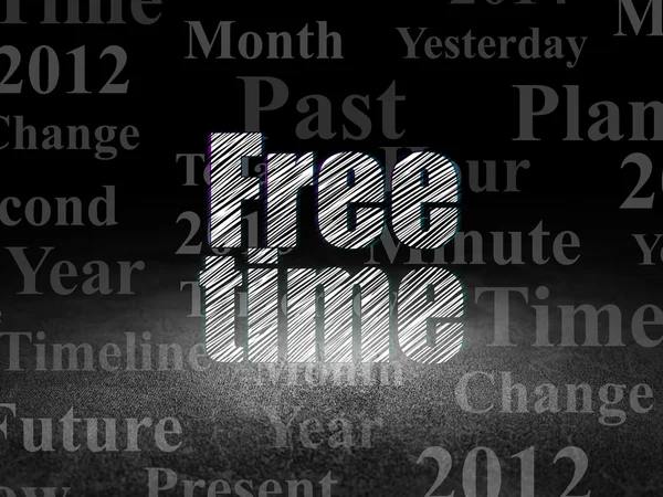 Timeline concept: Free Time in grunge dark room — Stock Photo, Image