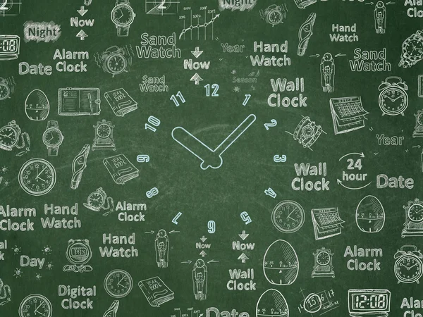 Concept de temps : Horloge sur fond de conseil scolaire — Photo