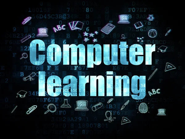 Learning concept: Computer Learning on Digital background — Stock Photo, Image