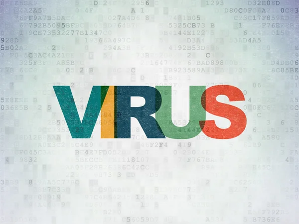 Protection concept: Virus on Digital Paper background — 图库照片
