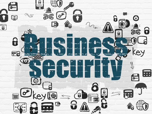 Concetto di protezione: Business Security su sfondo muro — Foto Stock