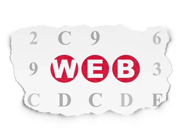 Web development concept: Web on Torn Paper background — Stock Photo, Image