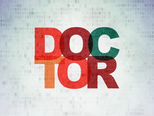 Health concept: Doctor on Digital Paper background — 图库照片